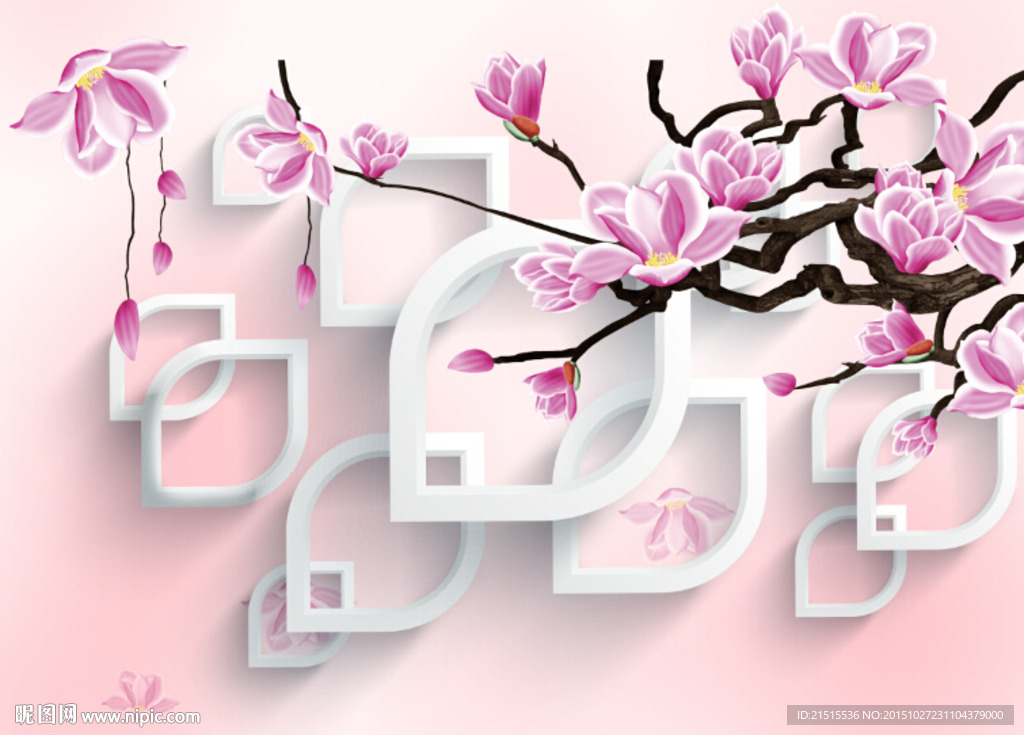 3D玉兰花