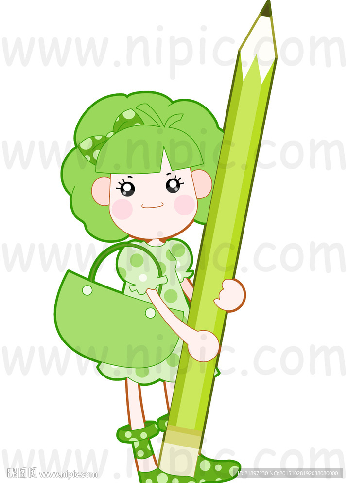 可爱铅笔女孩