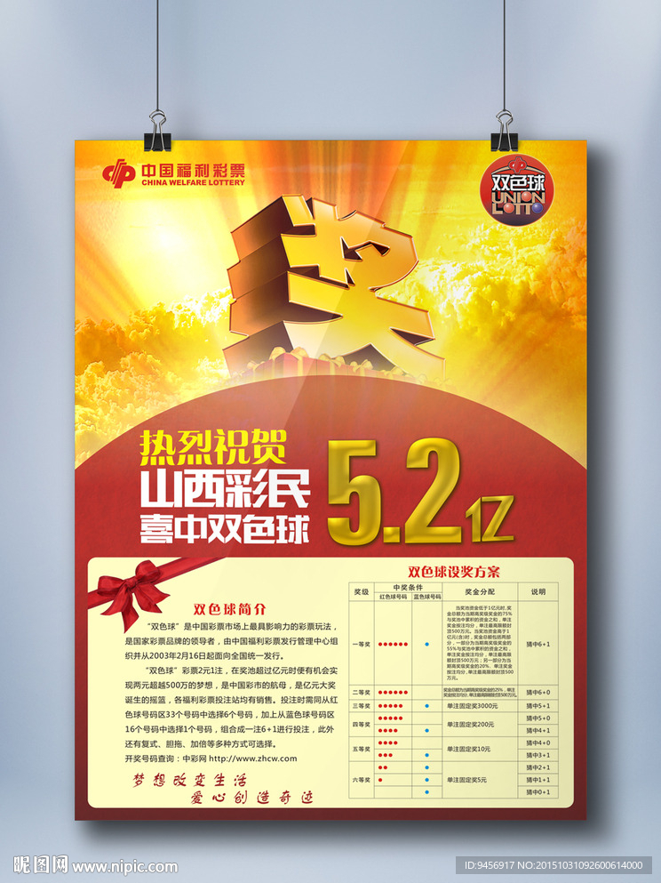 福利彩票双色球中奖大奖喜报