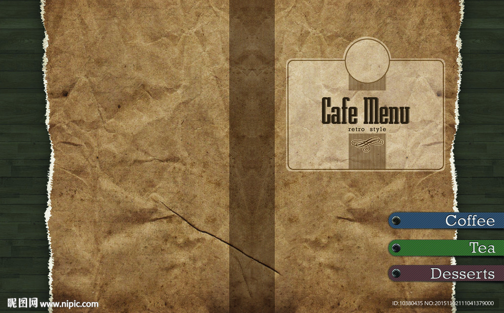 古典风味菜单封面