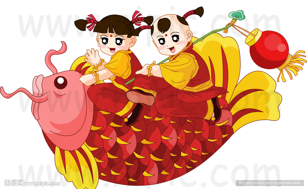春节喜庆鲤鱼