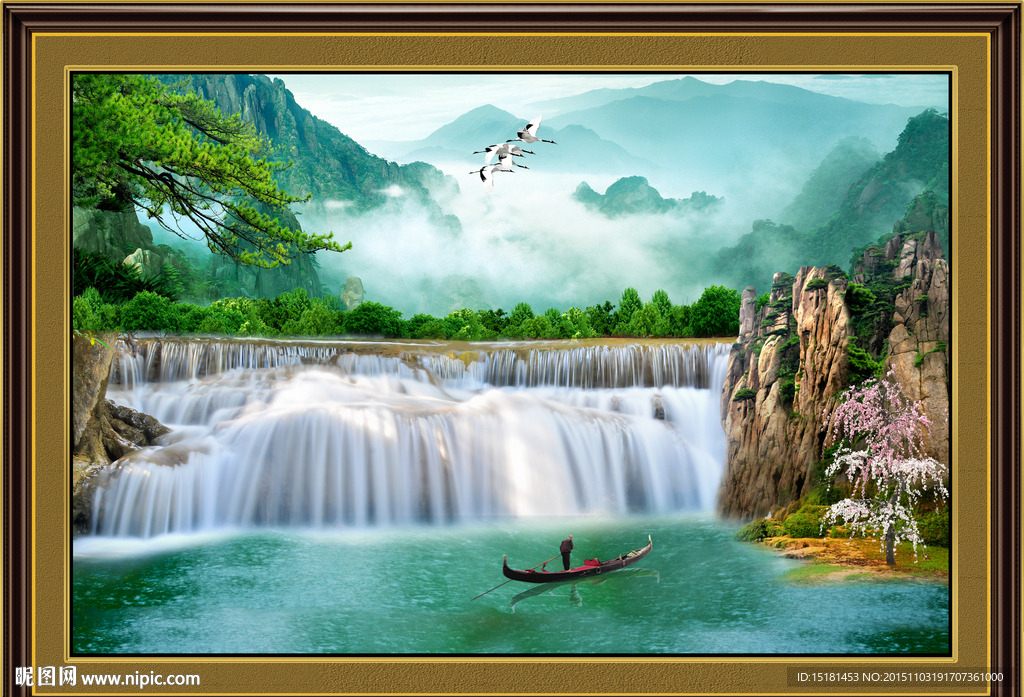 风景画流水生财