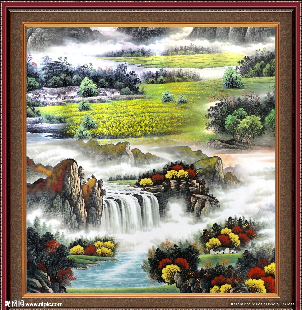 高山流水风景山水