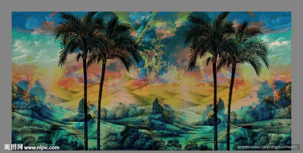 椰树油画