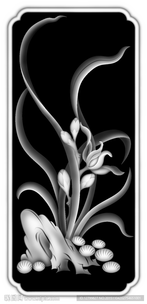 四季花鸟灰度图
