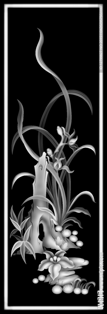 四季花鸟灰度图