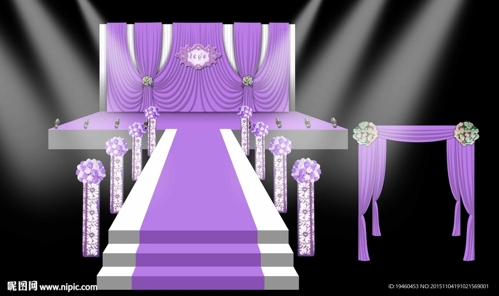 紫色梦幻婚礼舞台