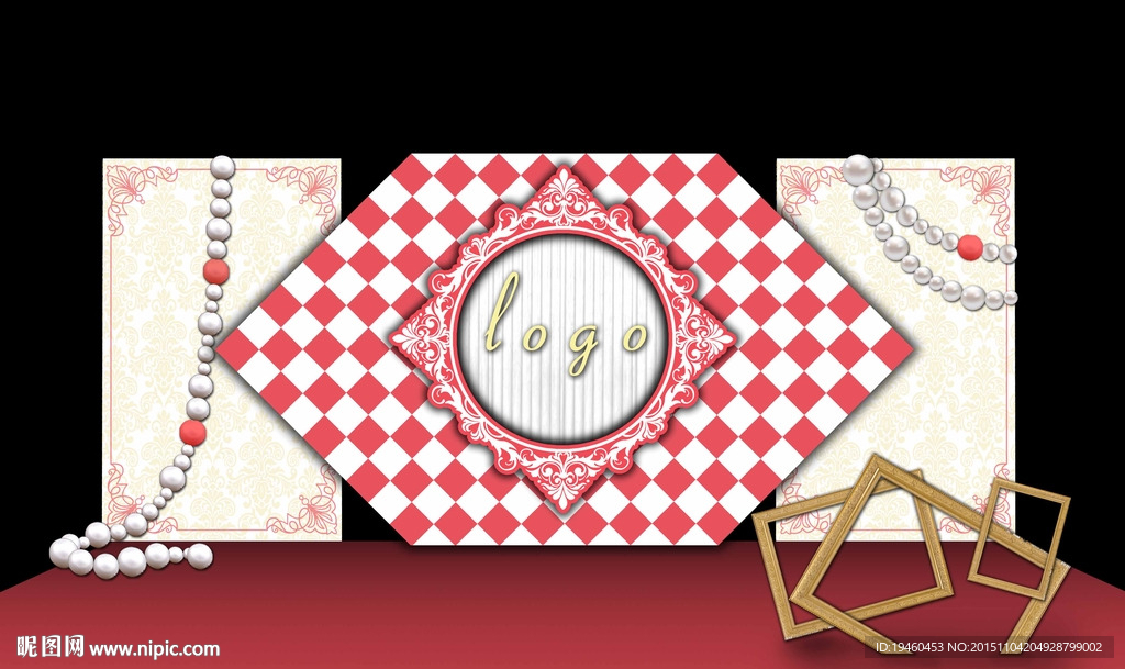 西瓜红婚礼迎宾