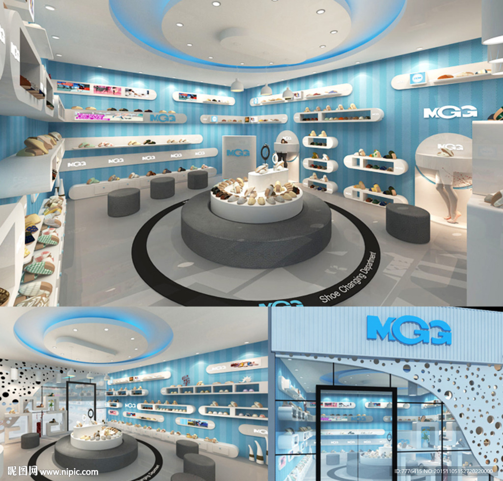 专卖店效果图展厅设计效果图