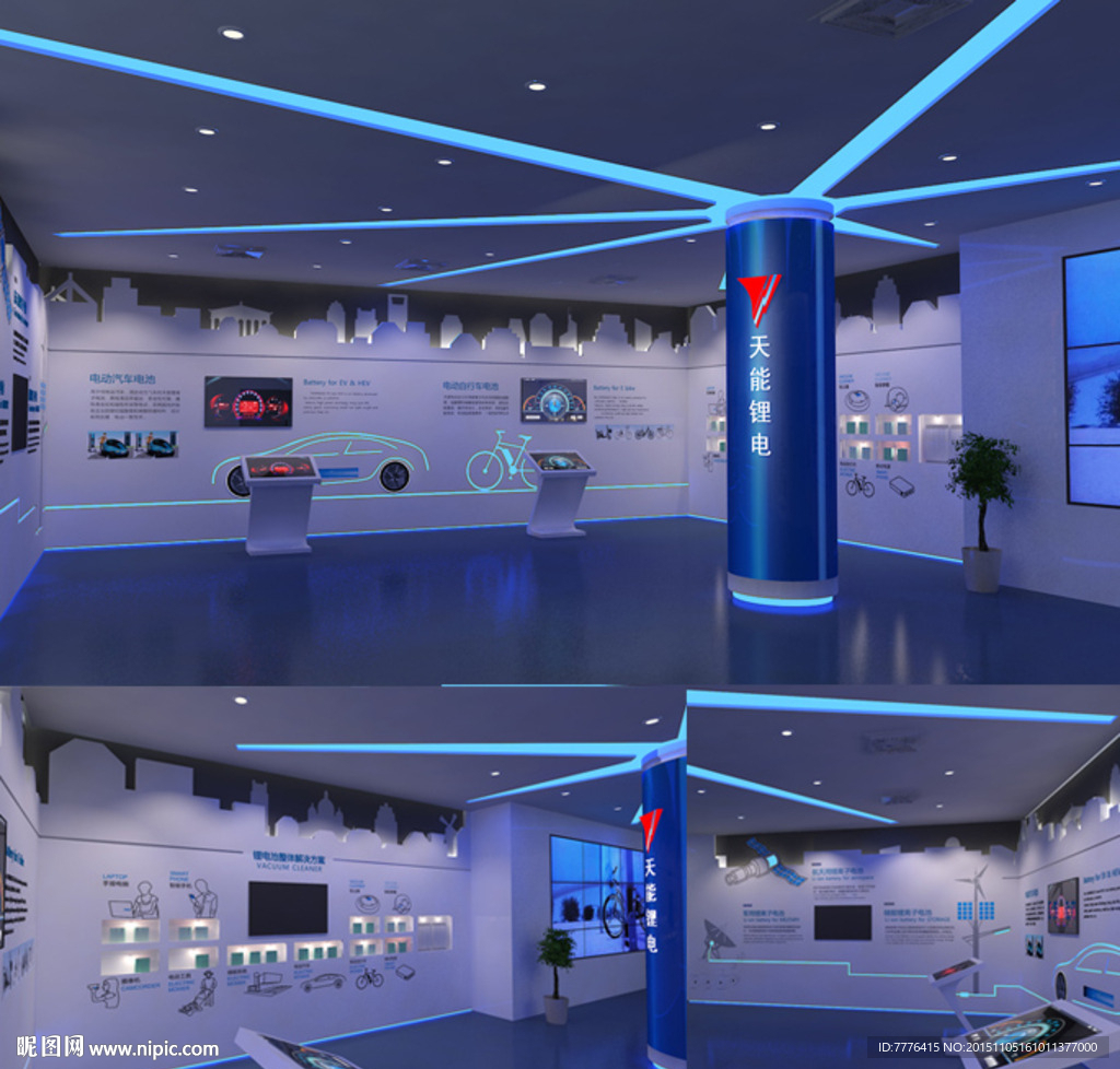 企业展厅设计效果图图片