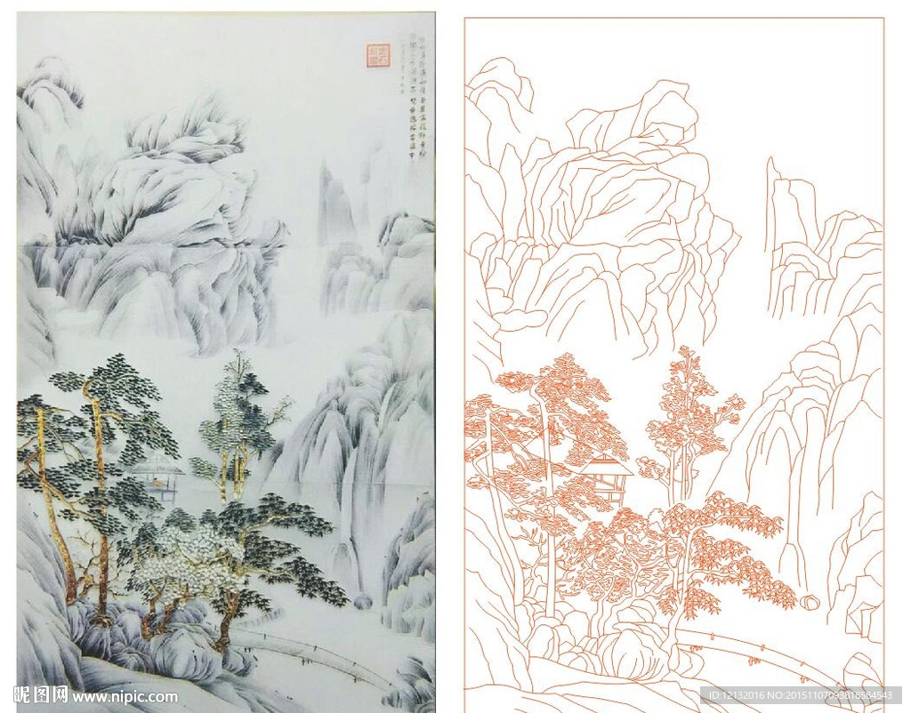 山水图 水墨画