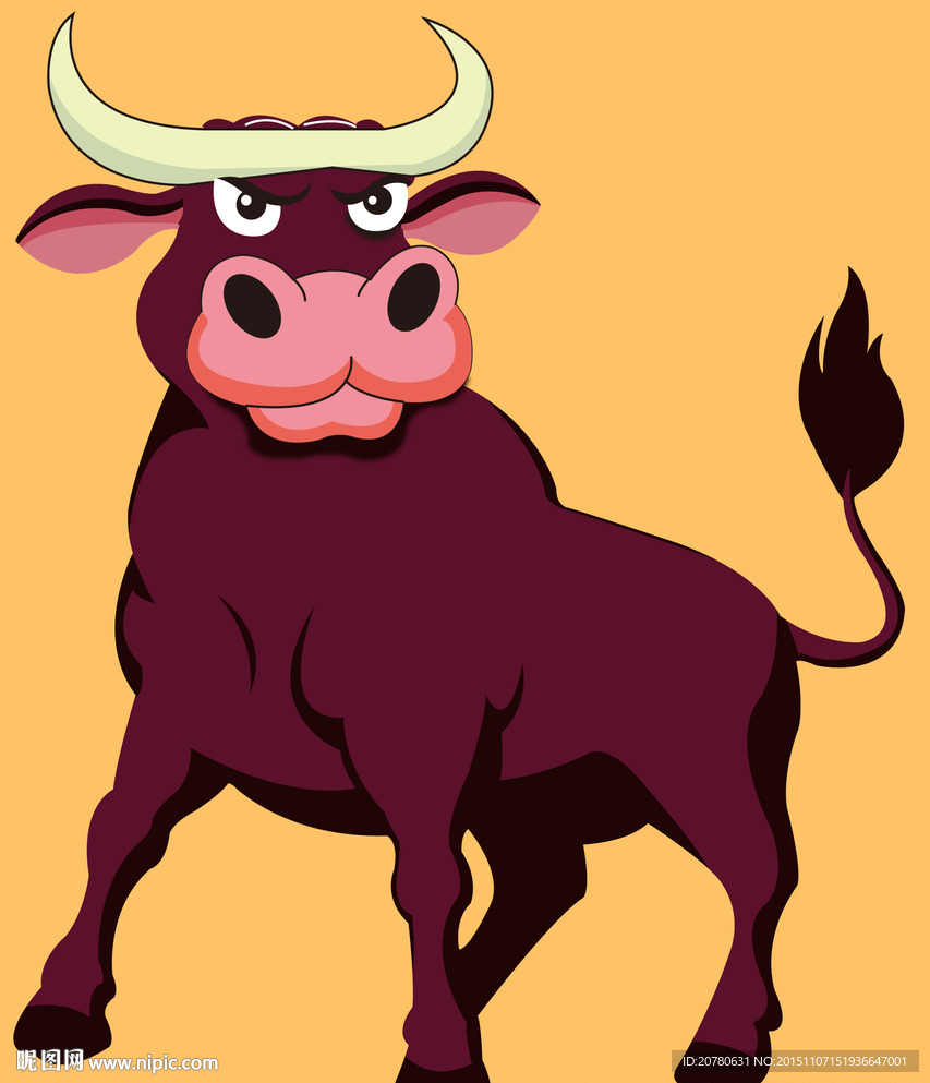 公牛插画