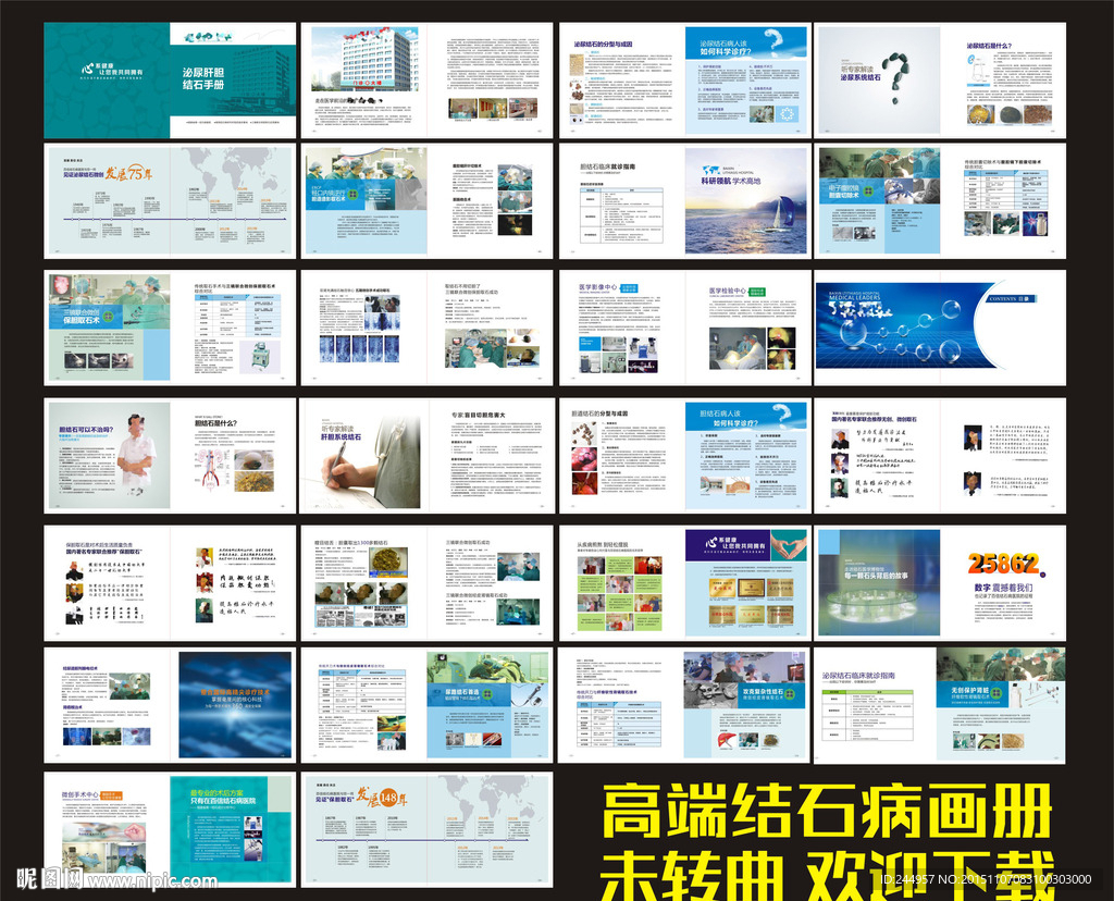泌尿结石胆结石画册设计