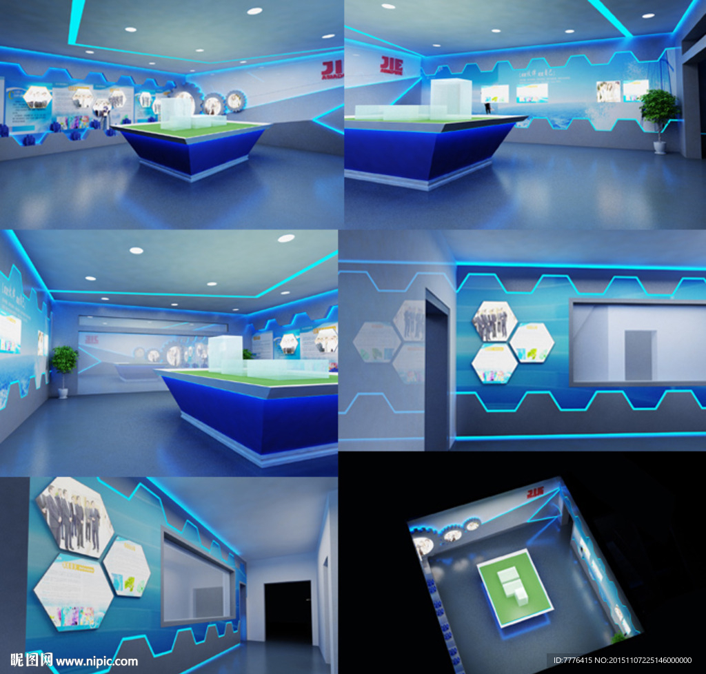 企业展厅设计效果图