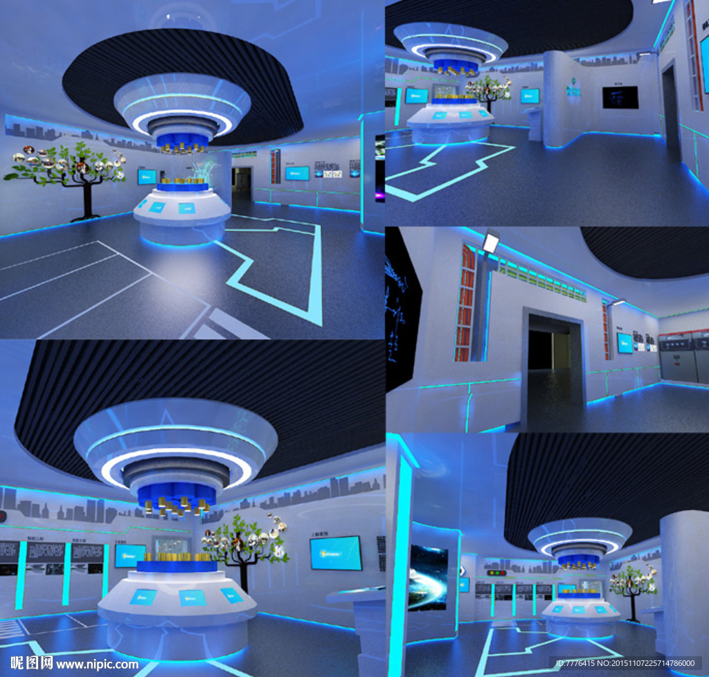 企业展厅设计效果图