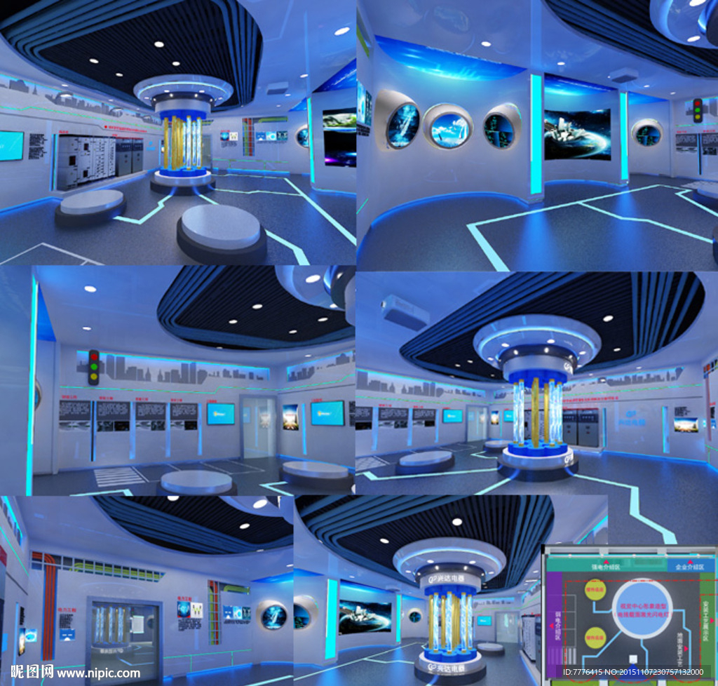 企业展厅设计效果图