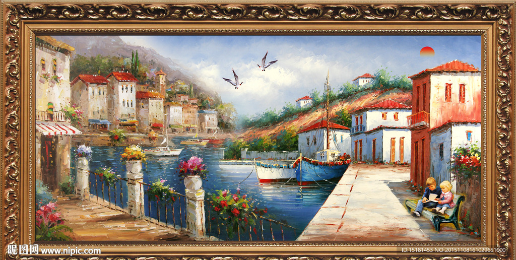 地中海油画