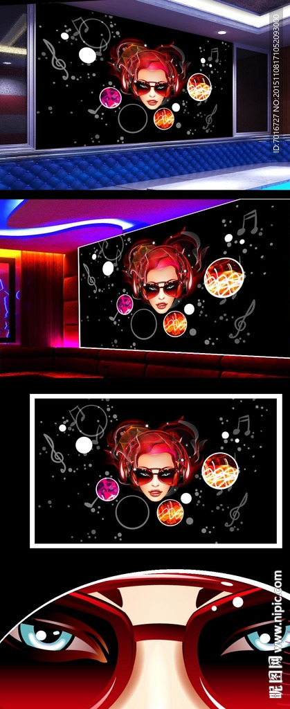 时尚音乐展板设计