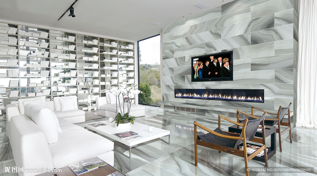 时尚客厅分层效果图