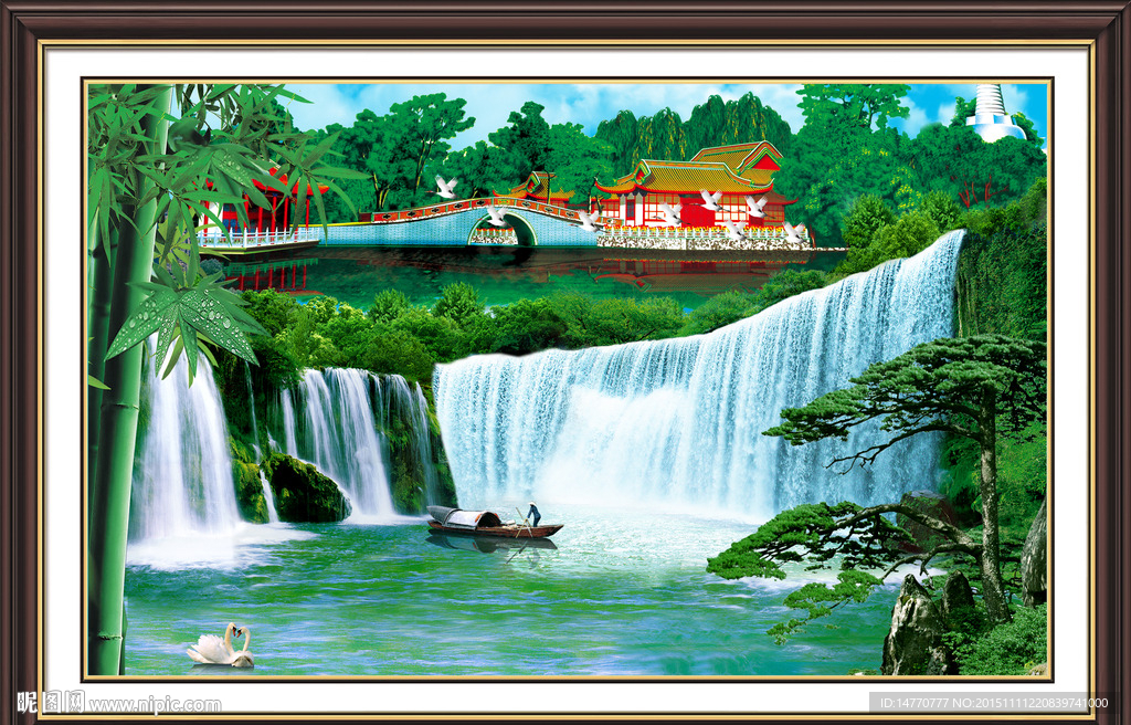 山水风景 迎客松