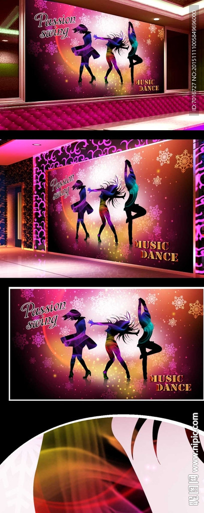 酒吧女郎展板设计