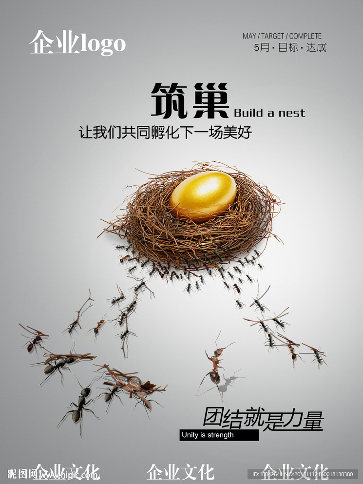 蚂蚁筑巢-团结就是力量