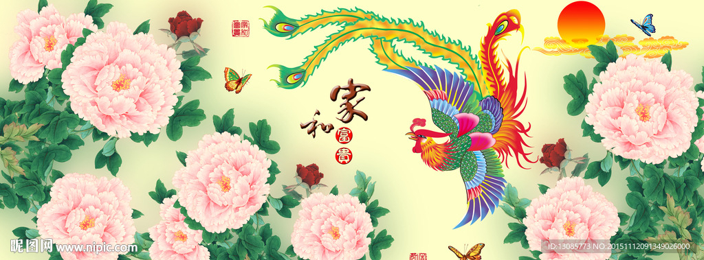 十字绣钻石画无框画家和富贵牡丹