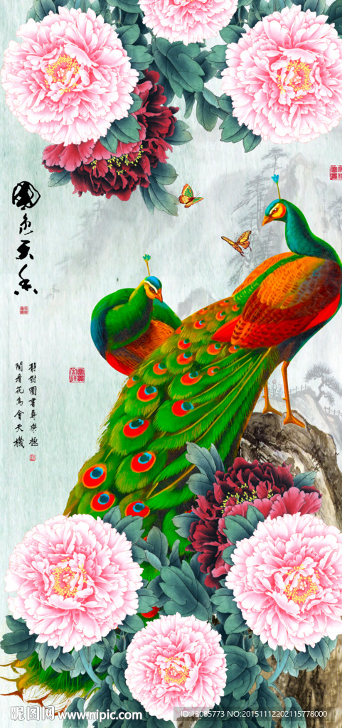 十字绣钻石画无框画家和富贵牡丹
