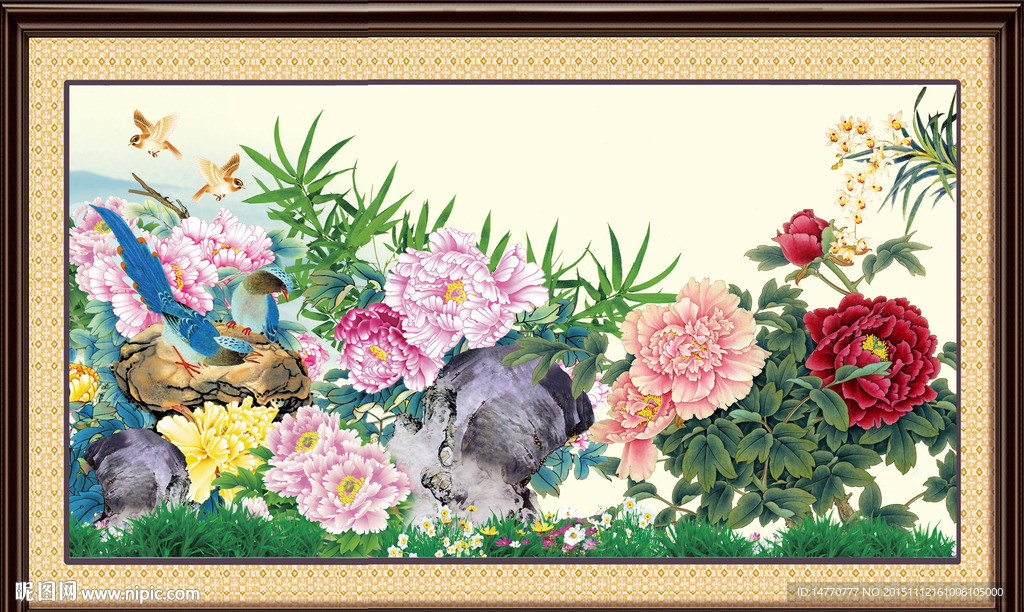 花开富贵牡丹图
