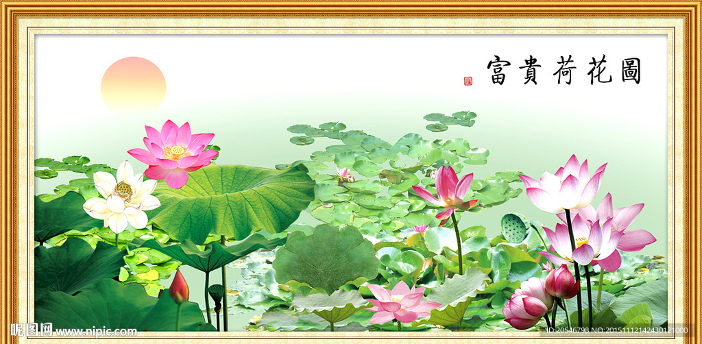 国画荷花