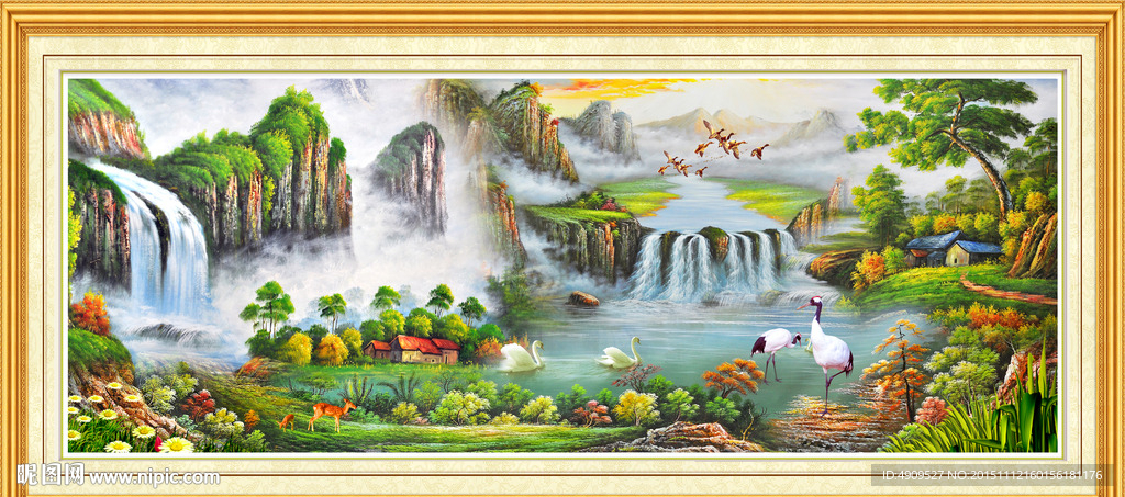 山水油画