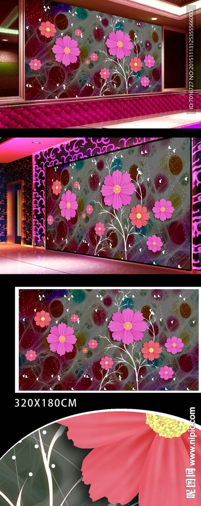 酒店会所背景墙