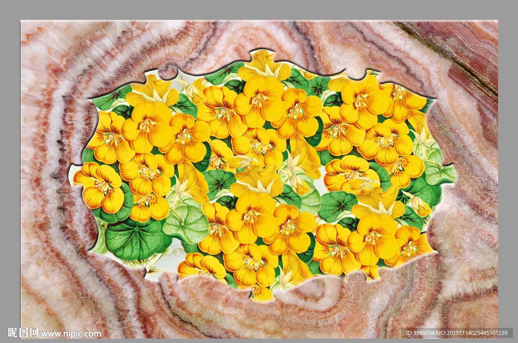 花卉背景墙