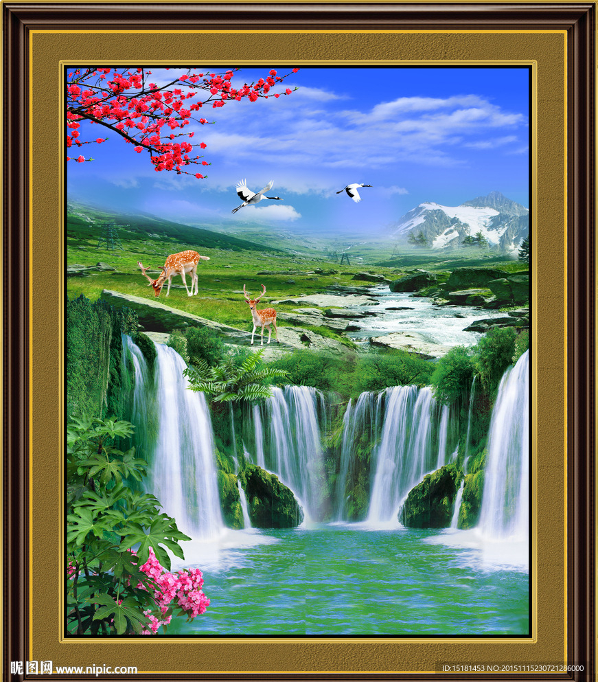 风景画流水生财