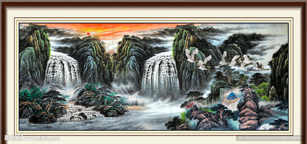 山水画 山水风景