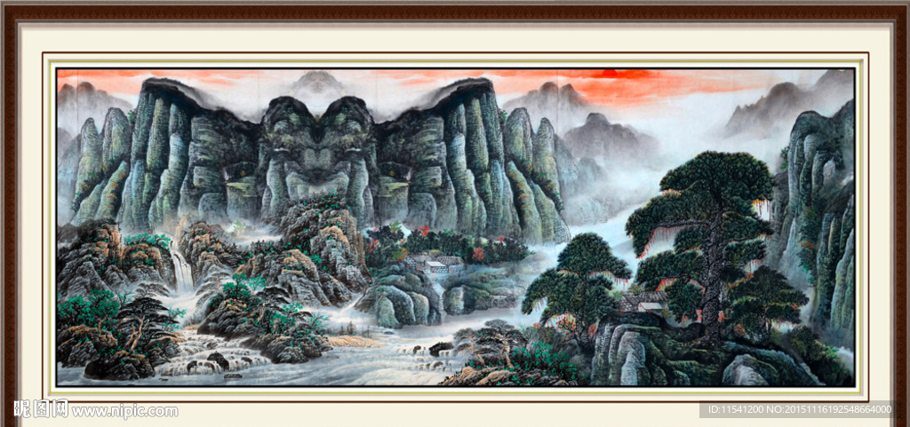 山水画 山水风景