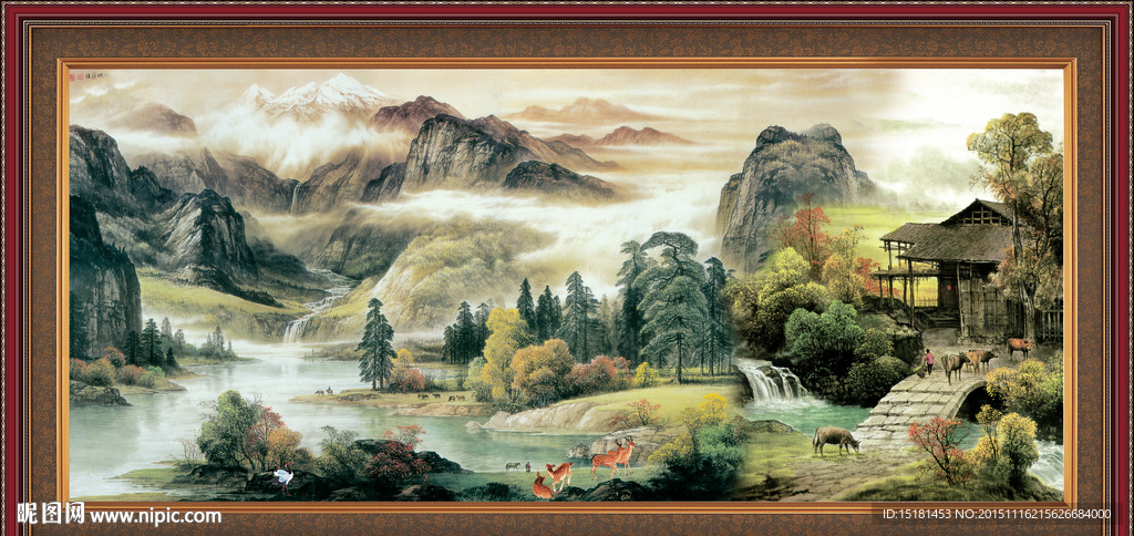 巨幅山水画