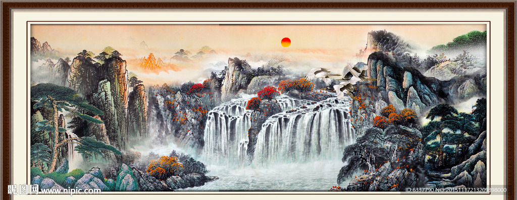 国画 高山流水