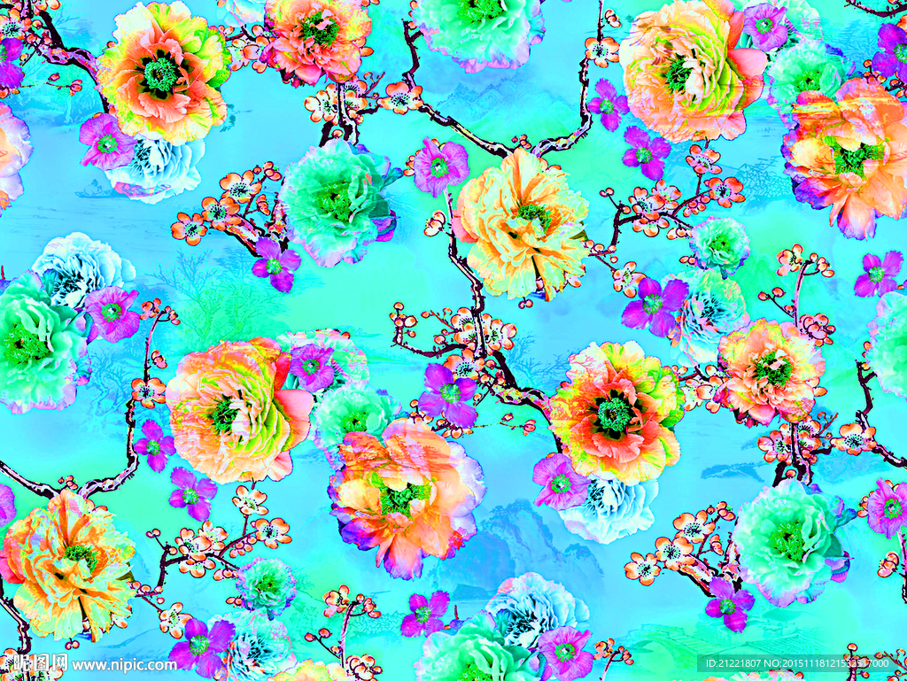 背景梅花