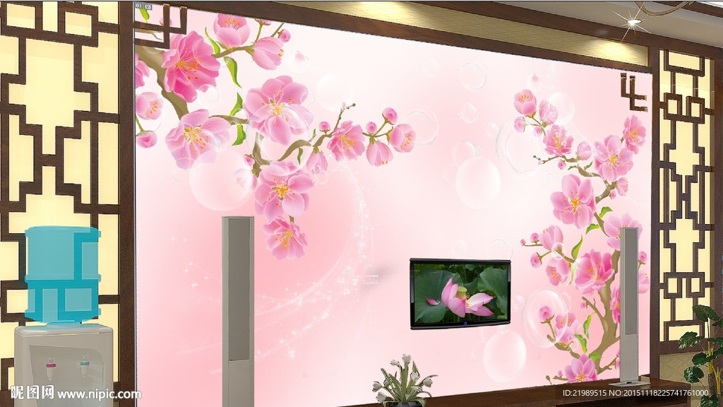 梦幻现代电视背景墙