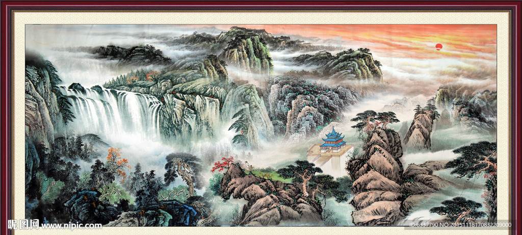 山水画 山水风景