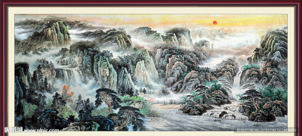 山水画 山水风景