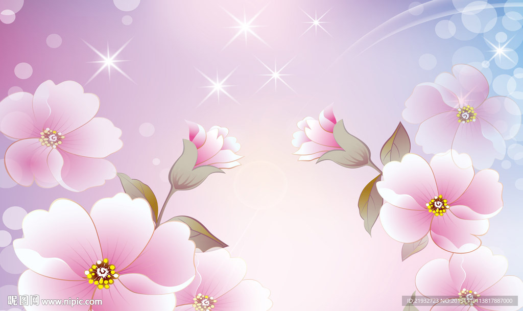 梦幻花纹紫色花朵