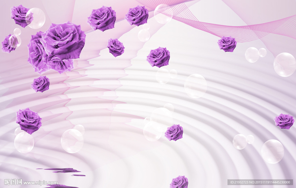 3D水圈玫瑰花