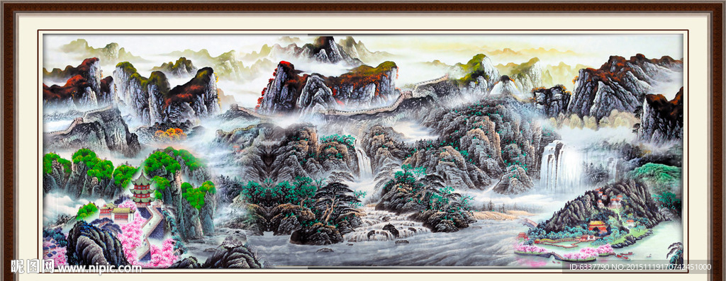 山水画 山水风景