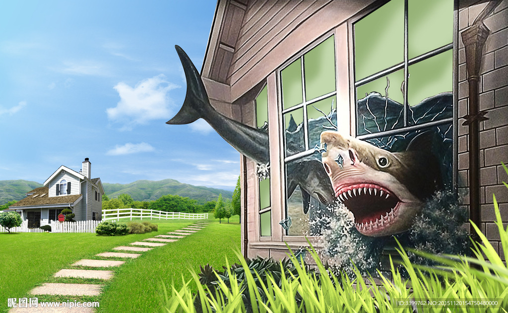 大鲨鱼3D画