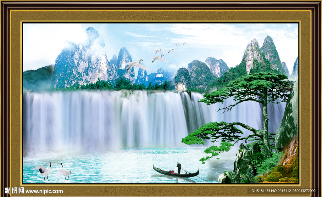 山水风景 迎客松