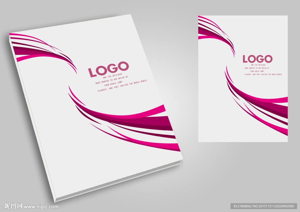 中国风简约时尚曲线画册封面设计