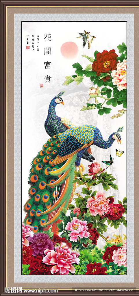 牡丹花装饰画