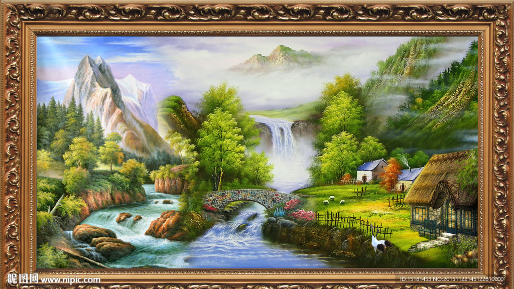 山水油画